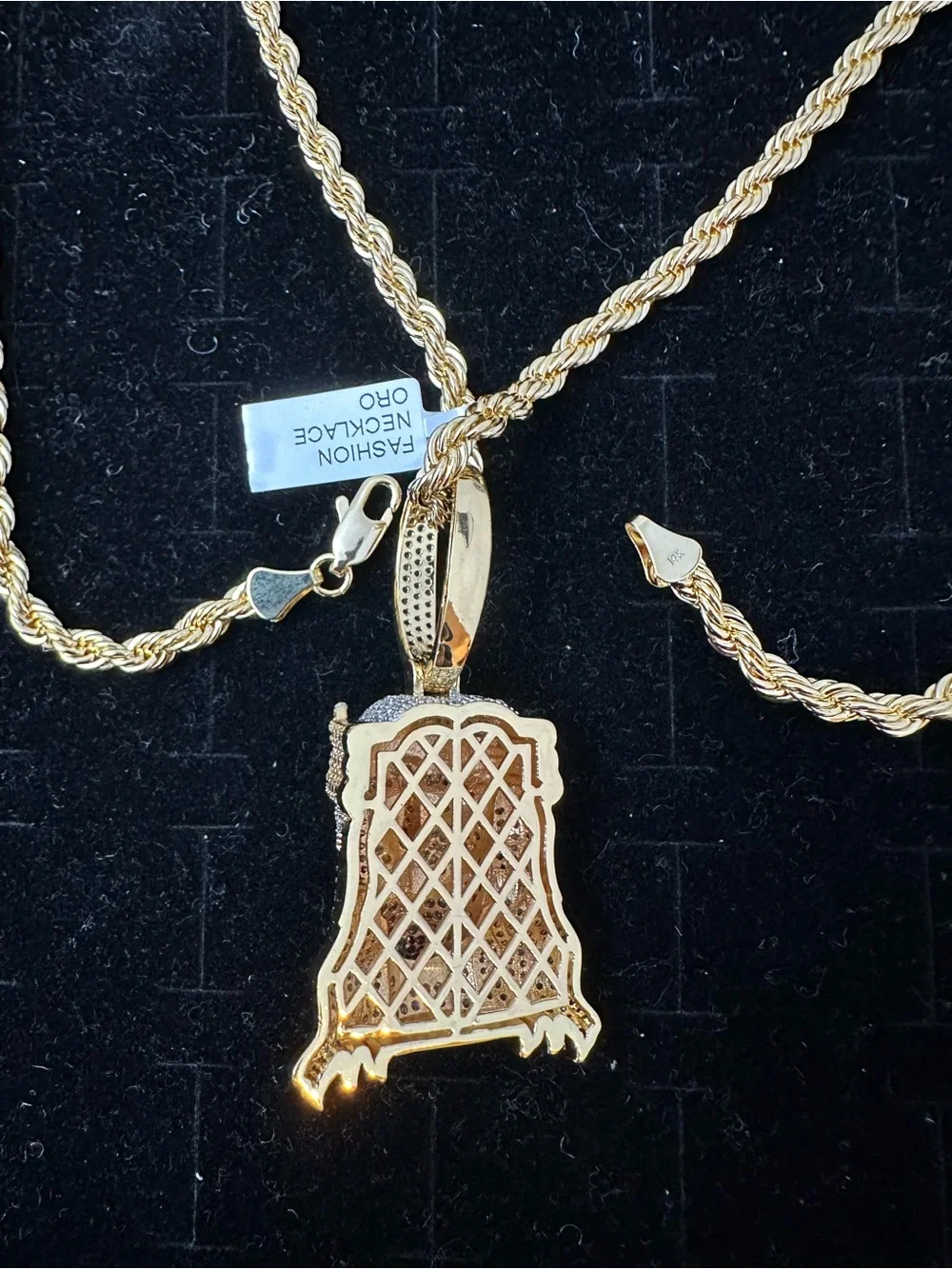 New Gold plated Jesus Head Pendant charm with new gold plated necklace chain